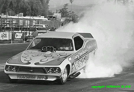 Prior to his involvement with John Force, Gary Densham drove a long string of independent funny cars. Photo by Norman Blake