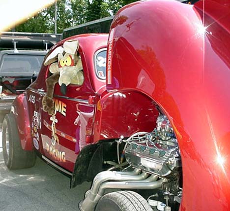 Wile E Coyote didn't catch the Roadrunner yet, but he copped this bitchin' Willys...