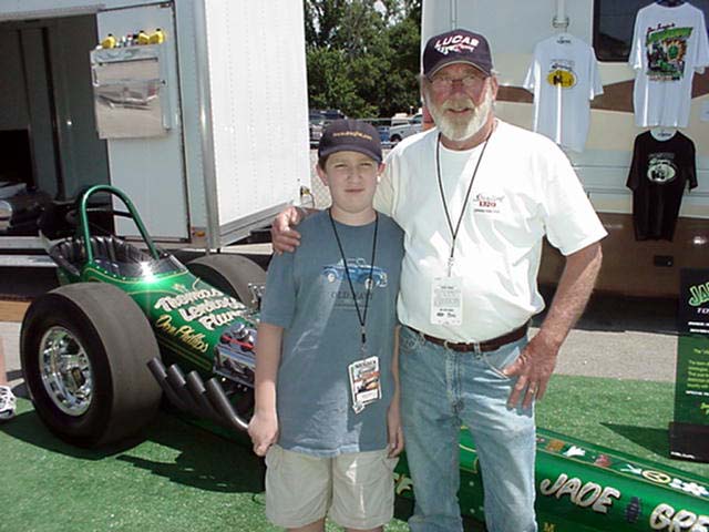 As a Pat Foster fan for 30+ years, this is a priceless photo to me. Jason and I had the honor of fetching Pat from the pits so he could do color commentary for the first round of Top Fuel.