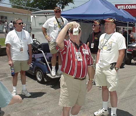 Here's Dennis Friend, John Ewald, Walt Huff (with camera), Paul Hutchins, and Don Ewald.