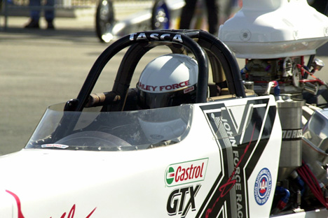  Ashley Force behind the wheel