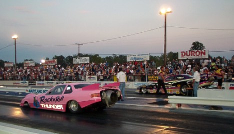 Fran Peppler vs. Bunny Burkett at dusk. Photo by Charlie Willis