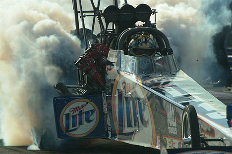 Larry Dixon is low qualifier at the 2002 NHRA Gatornationals. Photo by Greg Gage