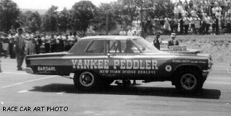 Yankee Peddler versus Dick Landy, 1965. Photo by Joel Naprstek