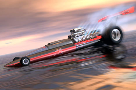 Top fueler or fighter jet? Racing art by Richard Taylor