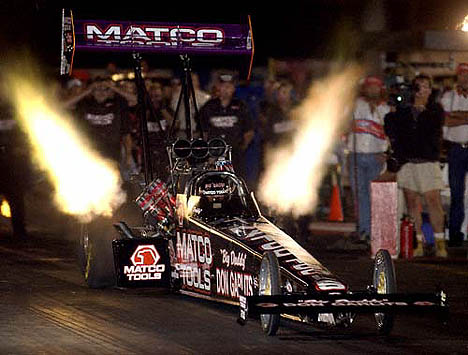 Don Garlits was the star of Indy 2001, achieving lifelong goals of running 300 mph in under five seconds. Photo by Auto Imagery