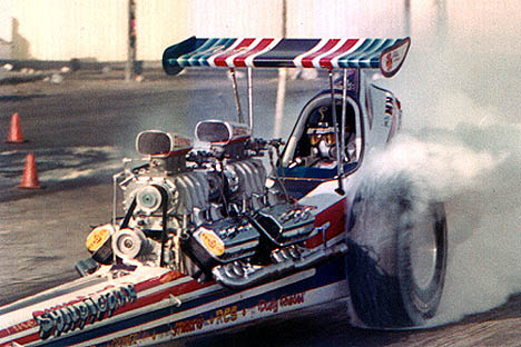 The Syndicate was one of the most outrageous fuelers ever. Photo from the Drag Racing Memories Collection