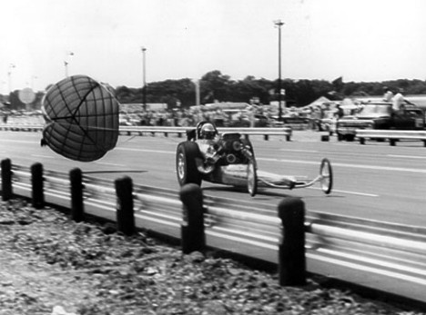 Bruce Wheeler's Wheeler Dealer at the 1969 Springnationals. Leslie Lovett photo thanks to Bruce Wheeler