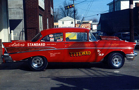 Dave Huber and Dave Meadors D-MP '57 Chevy was a nice example of early '70s door cars. Photo by Dave Huber