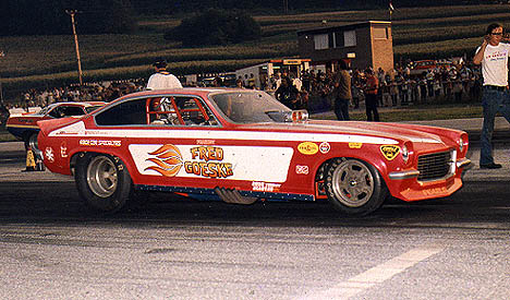 Fearless Fred Goeske gets ready to launch at York, PA. Photo from the Drag Racing Memories Collection