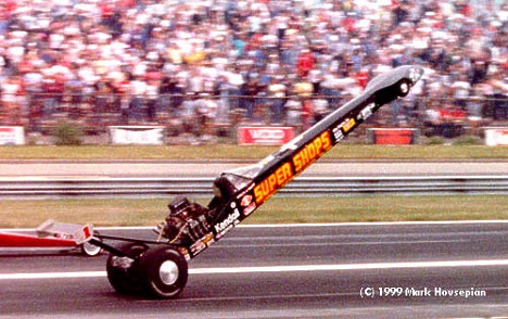 Big Daddy Don Garlits shoots for the moon. Photo by Mark Hovsepian