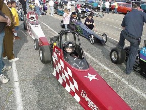 Jason waits in the staging lanes. Photo by Tim Pratt