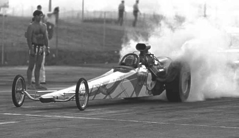 The FIRST successful rear engine dragster -- the Kaiser Bros. Photo by Pete Garramone