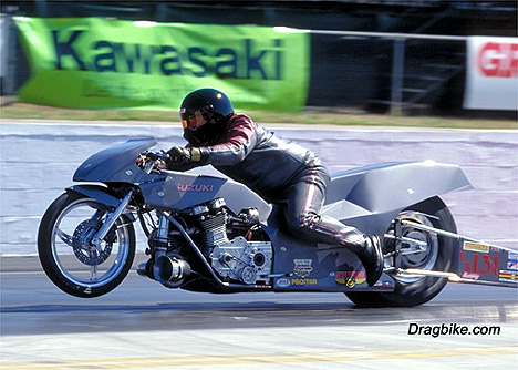 Machines like Wendel Douthat's Funny Bike will soon have their own lists at draglist.com. Photo by Matt Polito