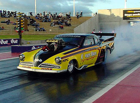 Peter Kapiris is now the world's quickest Studebaker and the Aussie Top Doorslammer record holder. Photo by Luke Nieuwhof