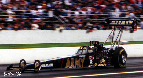 Ron was in the Zone when he got this photo of Tony Schumacher in late 2000. Photo by Ron Dilley