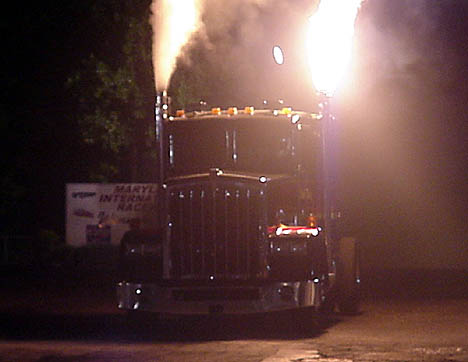 Bob Motz, the God of Hell Fire, reigned once again at MIR. Photo by Tim Pratt