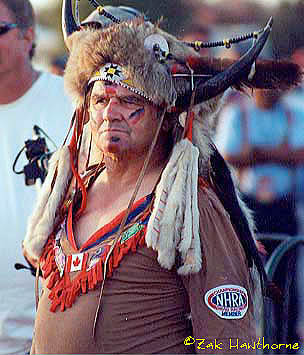The legendary Bob Beazer was on hand to perform his 'no rain' dance. Photo by Zak Hawthorne