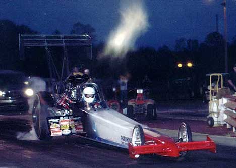 The sport's newest top fueler in a secret test session in Montgomery, Alabama. Photo by Jeff Henderson