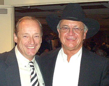 A pre-banquet shot of two of the greats, Gordie Bonin and Richard Tharp. Photo by Phil Elliott