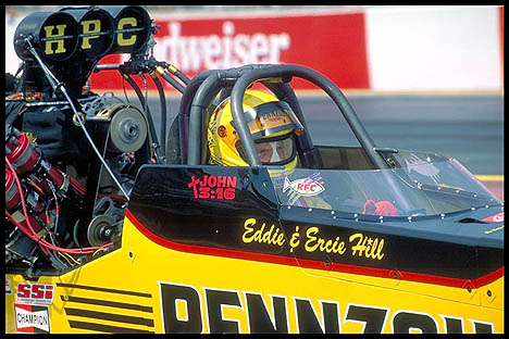 Eddie Hill at Gainesville in his most recent NHRA season. Photo by Brian Wood
