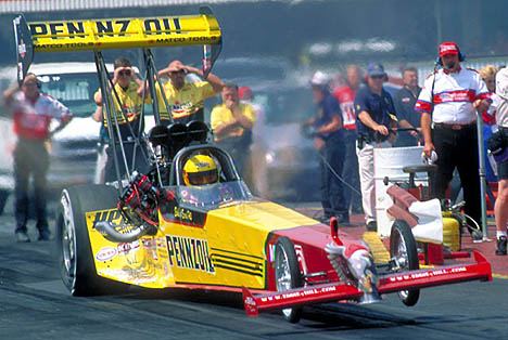 Eddie carried the American Eagle with him on his final NHRA tour. Photo by Brian Wood