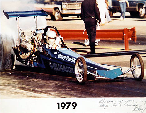 Gary at the 1979 NHRA Winternationals. Photographer unknown