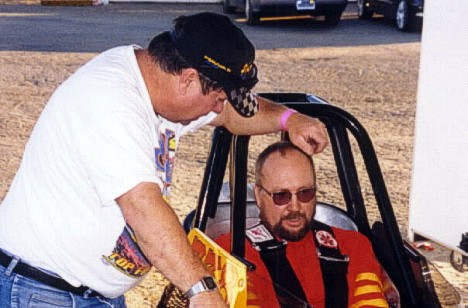 Howard Haight coaches Kol Johnson at Carlsbad in December 1999. Photo thanks to Ron Johnson