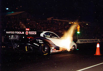 Number 2 funny car qualifier, Terry Haddock. Photo by David Hapgood