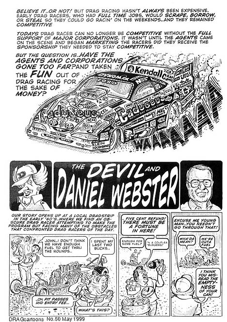 The Devil and Daniel Webster (1 of 6). Cartoon by Pete Millar
