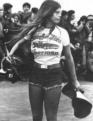 Jungle Pam Hardy made her "Have You Ever Been Jungled" shirt part of her drag racing wardrobe.