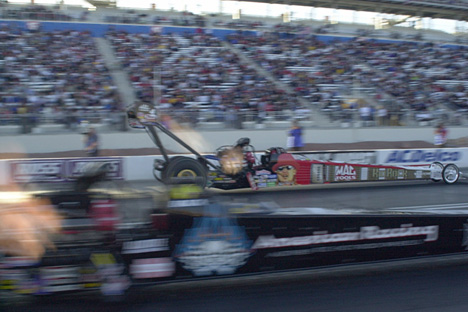 Doug Kalitta with David Baca in the foreground.