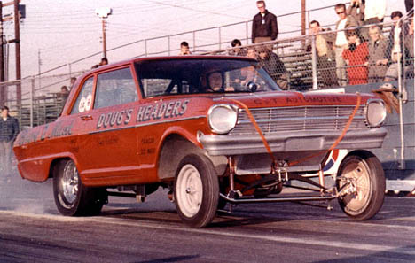 Doug Thorley's Chevy II Much early Funny Car. Photo thanks to Bob Plumer