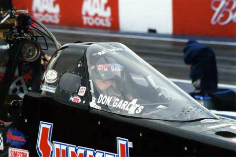 Don Garlits in the cockpit. Photo by John Gulla