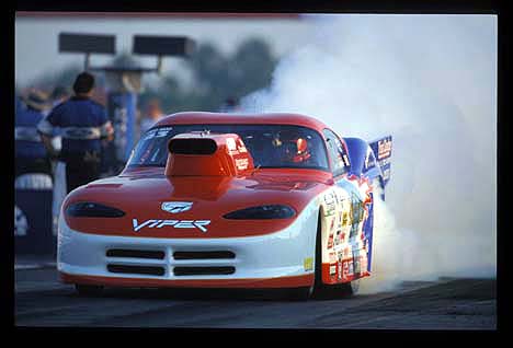 Rickie Smith's Dodge Viper Pro Mod at Indy 2002. Photo by Ron Lewis