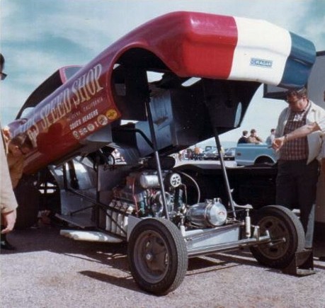 Blair's Speed Shop Camaro Funny Car -- front grille optional! Photo by Paul Hutchins