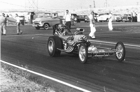The Rakers Top Fuel car at San Gabriel. Photo by Steve Gibbs