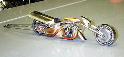 Basic Bob's new drag bike is literally and figuratively a work of art. Photo by Basic Bob