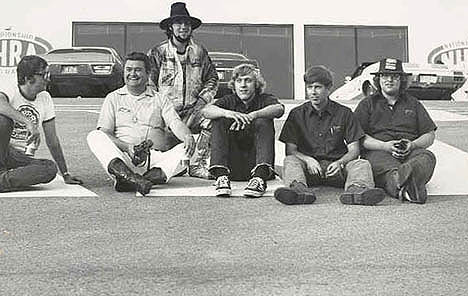 Buster Couch celebrates with the Top Fuel winners at Sainair 1972. Photo thanks to Pete Keller