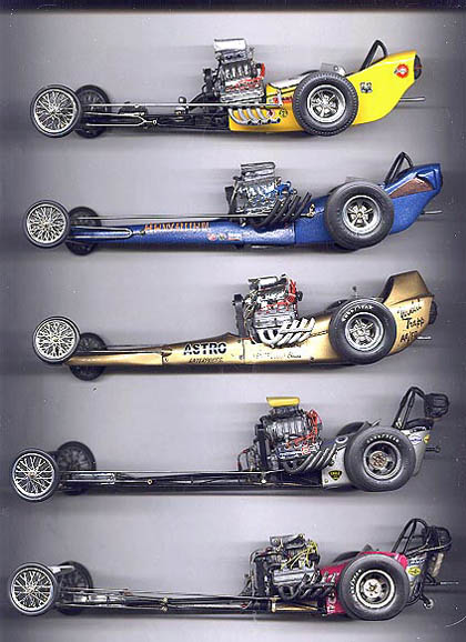 Five scale model nitro fuelers to kick off the new year! Photos and models by Roger Lee