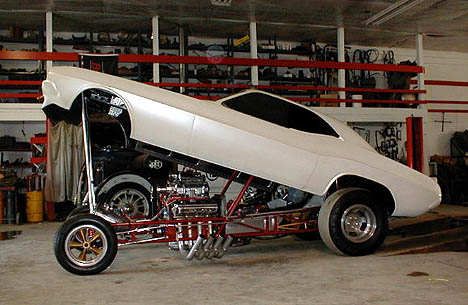 John Denski's awesome nostalgia Challenger FC looks ready to hit the strip. Photo by John Denski