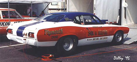 Glen Hicks' restored Sox and Martin Duster shows just how good Pro Stock cars could look. Photo by Ron Dilley