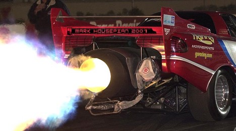 The business end of Al Hanna's Jet Funny Car. Photo by Mark Hovespian