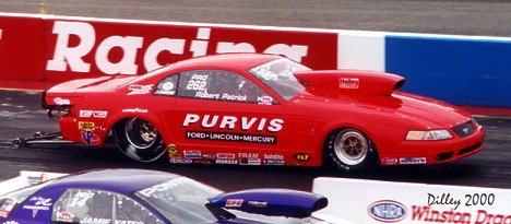 Robert Patrick's Mustang is about the slickest Pro Stock body ever. Photo by Ron Dilley