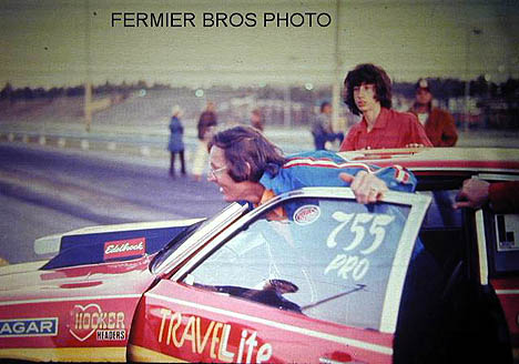 Dyno Don's huge grin tells the whole story -- he can hardly wait to get that Ford Pinto to the starting line! Photo by Bob Fermier