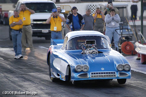 Steve Tryon's Corvette Nostalgia Funny Car. Photo by Robert Briggs