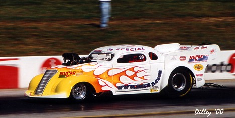 38 Special -- Dave Greytak's '38 Chevy Nitro Coupe. Photo by Ron Dilley