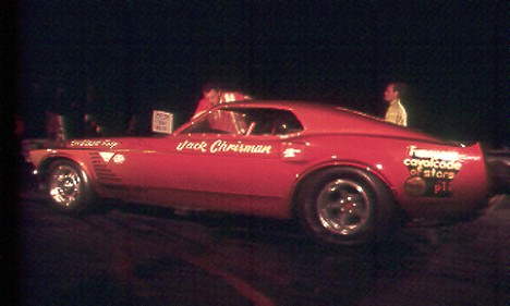 Jack Chrisman's stunning Mustang was a highlight of the Coca Cola Cavalcade of Stars. Photo from the Drag Racing Memories archives.