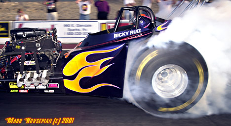 Ricky Ruiz enters his 40th year of thrilling drag racing fans. Photo by Mark Hovsepian