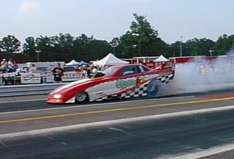 Scott Palmer set a new Ozark Raceway track record with his Olds Achieva. Photo by Montrose Rathbun